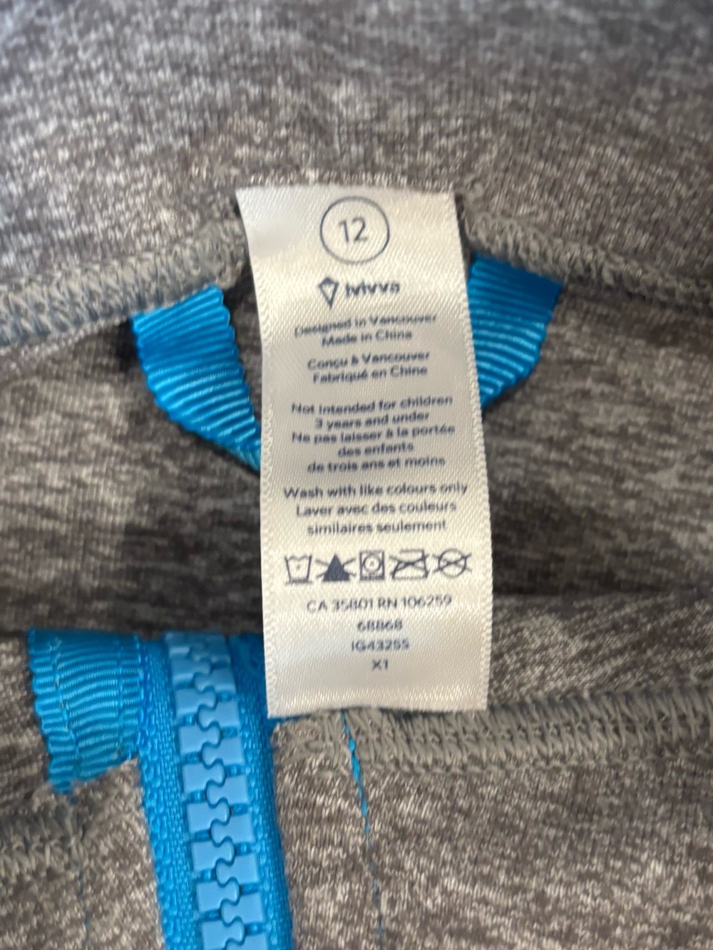 Ivivva tween Gray Full-Zip Define style Jacket thumbholes gymnastics activewear - Picture 3 of 3